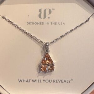 🆕 Bomb Party RBP7717 The Sterling Club Smokey Topaz Cubic Zirconia Necklace